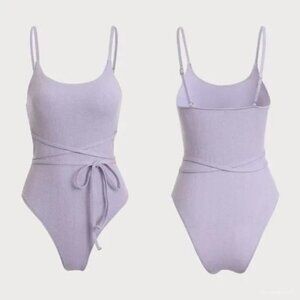 Berlook Textured Tie One-Piece Swimsuit